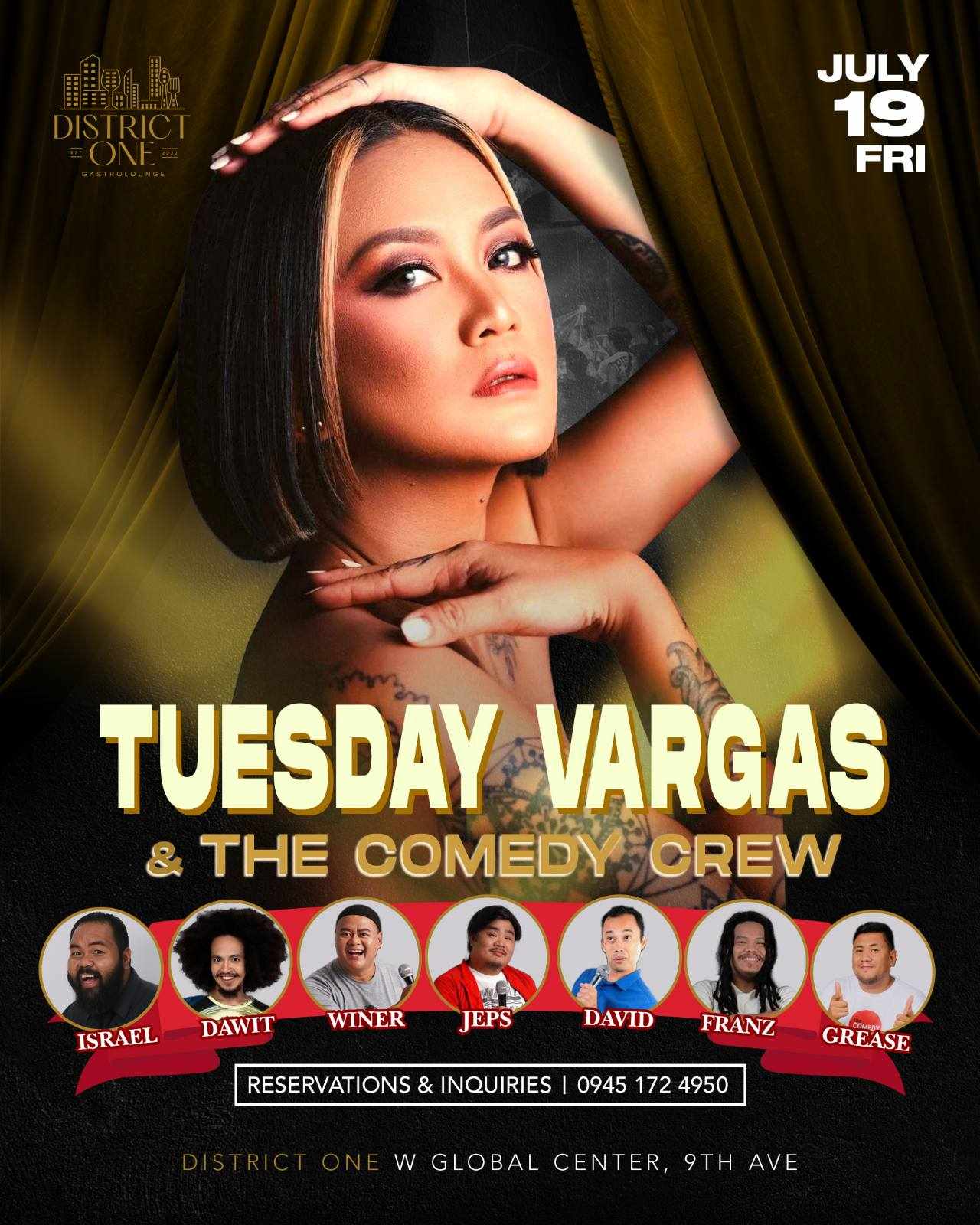 standup comedy show tuesday vargas and the comedy crew