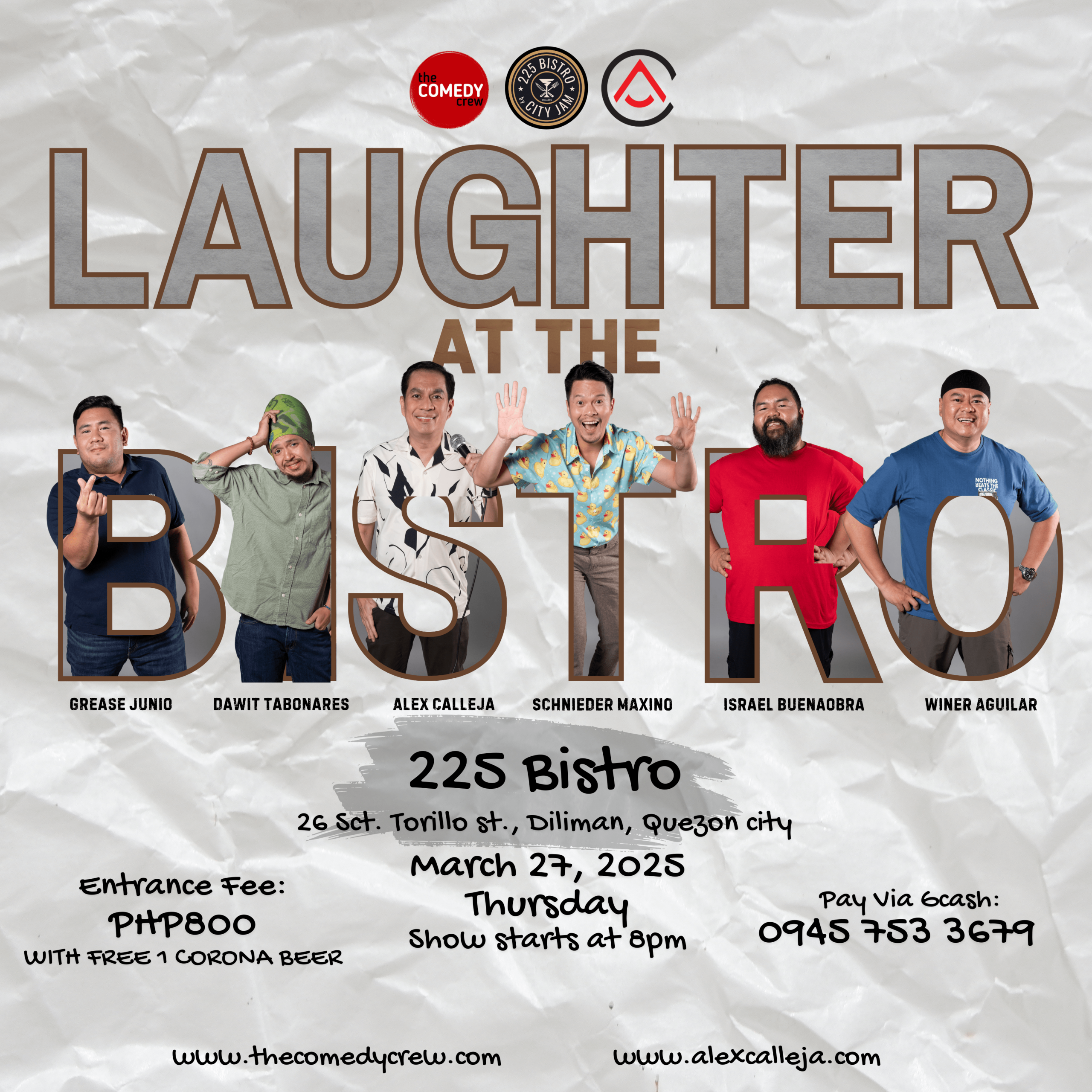 laughter at the bistro march